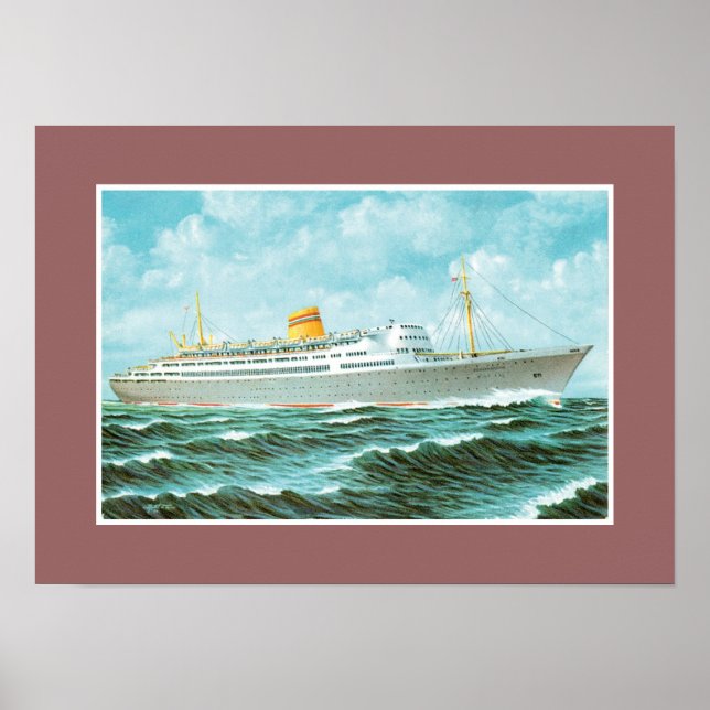 Póster Bergensfjord en el mar (Frente)