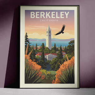 Póster Berkeley California vintage