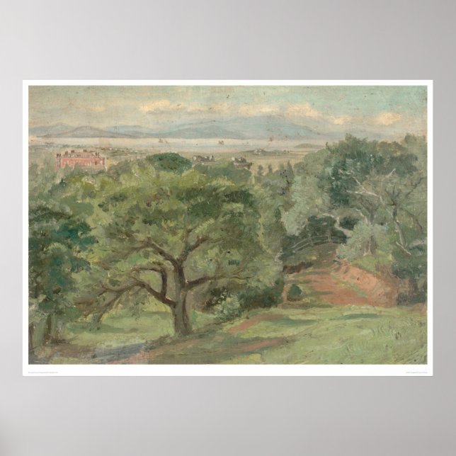 Póster Berkeley con vista a la U. de California (0138B) (Frente)