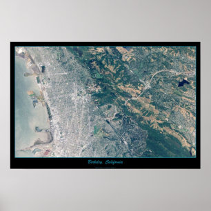 Póster Berkeley, poster del satélite de California