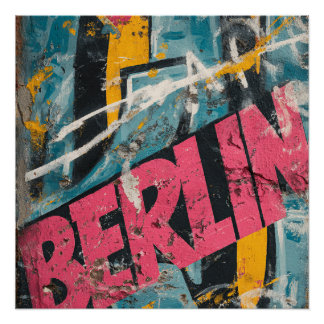 Póster Berlín Alemania Arte Callejero Audaz Vintage Viaje