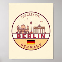 Berlin Alemania City Skyline Emblem