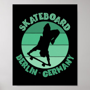 Póster Berlín Alemania Skateboarder Urna Skateboarding 1