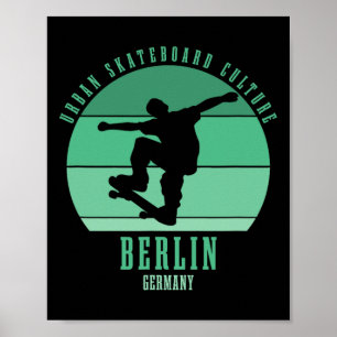 Póster Berlín Alemania Skateboarder Urna Skateboarding 4 