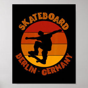 Póster Berlín Alemania Skater Urna Skateboarding 2 