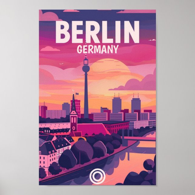 Póster Berlín Alemania Viaje de Famoso Lugar (Frente)