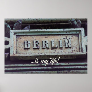 Póster ¡Berlín es mi vida! Amo Berlín, capital de Alemani