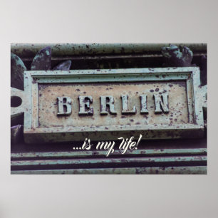 Póster Berlín es mi vida. Me encanta Berlín, capital de A