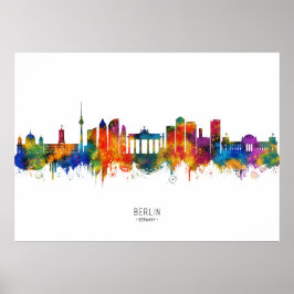 Póster Berlin Germany Skyline