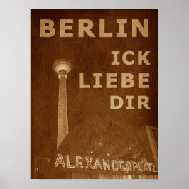 Póster BERLIN LIEBE - naranja