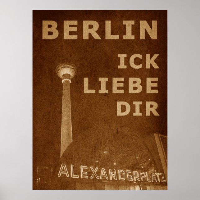 Póster BERLIN LIEBE - naranja (Frente)