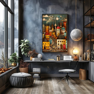 Póster Berlin: The Grey City - Whimsical Art