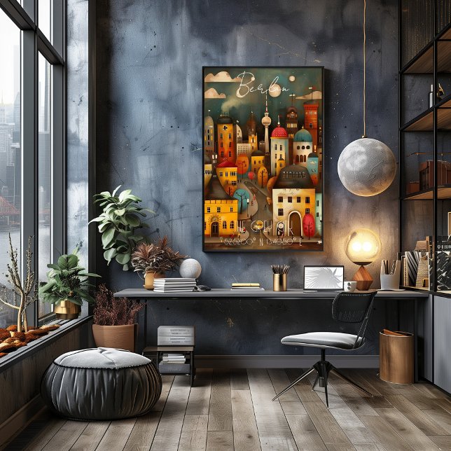 Póster Berlin: The Grey City - Whimsical Art (Subido por el creador)