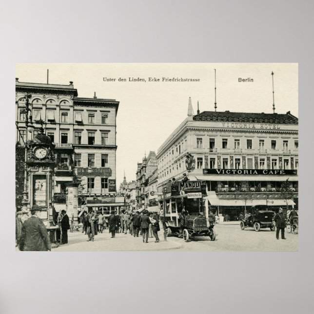 Póster Berlín Unter Den Linden, 1900 (Frente)