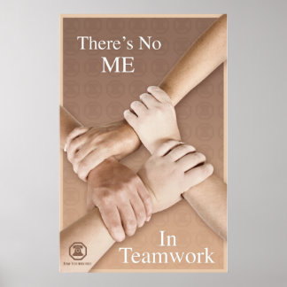 Póster Berm-Tech no hay yo en el trabajo en equipo