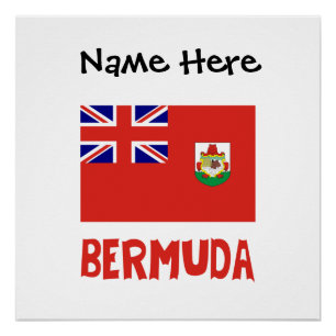 Póster Bermuda Bandera Bermudiana Personalizada