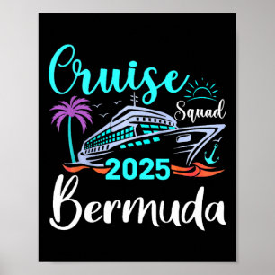 Póster Bermuda Cruise Squad 2025 vacaciones familiares a 