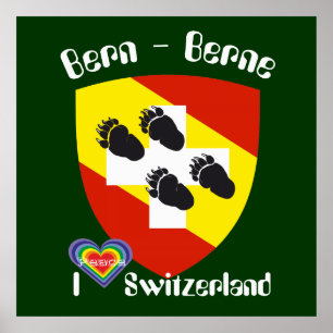 Póster Bern, Berne, Berna, Bärn, Schweiz, Suisse, Poster