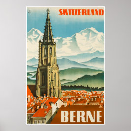 Póster Berna, Suiza, afiche de viajes