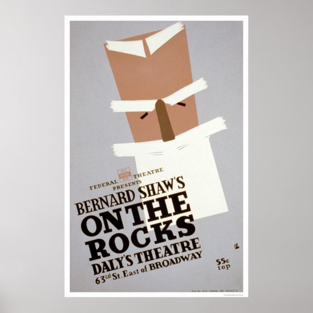 Póster Bernard Shaw On The Rocks 1938 WPA (Frente)
