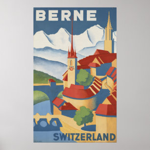 Póster Berne Swiss Vintage Travel Poster