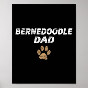 Póster Bernedoodle Dad Mens And Kids Tee - Padres Regalos