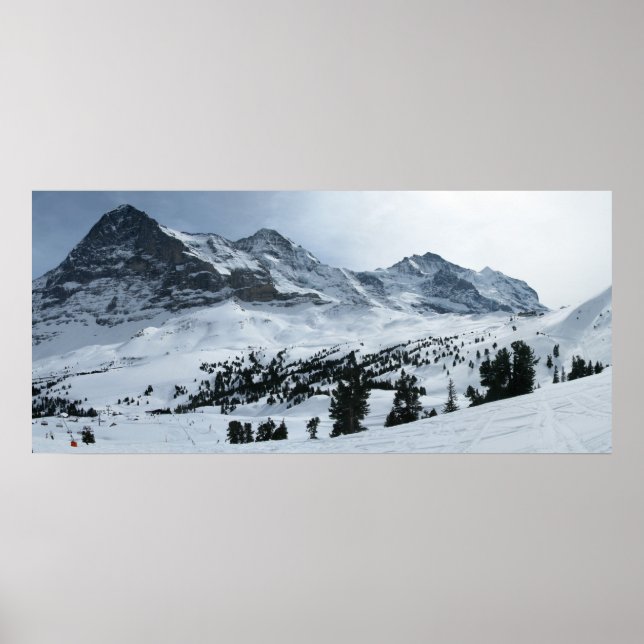 Póster Berner Oberland en invierno (Frente)