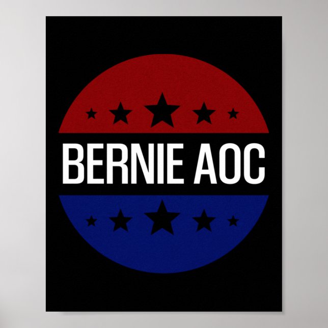 Póster Bernie Aoc 2028 Bernie Sanders Alexandria Cortez P (Frente)