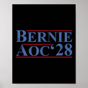 Póster Bernie Aoc 2028 Bernie Sanders Alexandria Cortez P