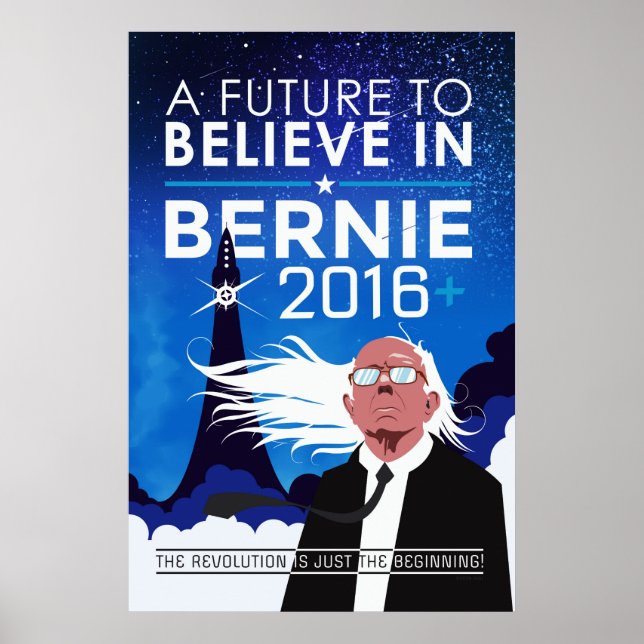 Póster Bernie - El futuro en el que creer (Frente)