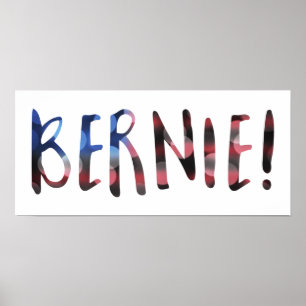 Póster bernie sanders bokeh