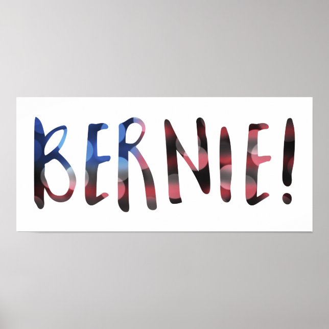 Póster bernie sanders bokeh (Frente)