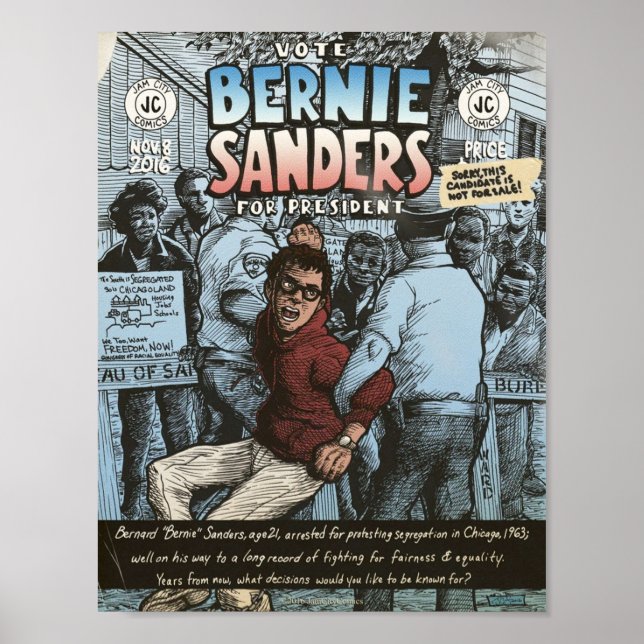 Póster Bernie Sanders Circa 1963 (Frente)