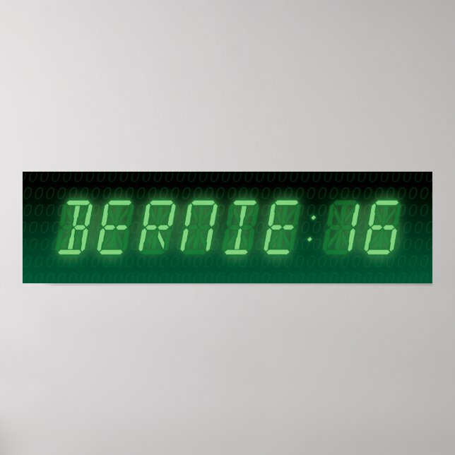 Póster Bernie Sanders Digital Readout (Frente)