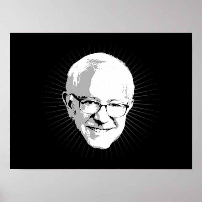 Póster Bernie Sanders - Efecto Halo - Humor político -. (Frente)