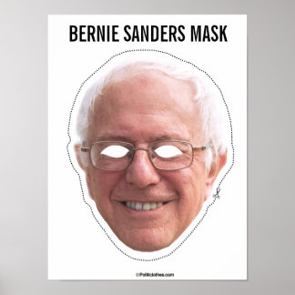 Póster Bernie Sanders Mask Cutout