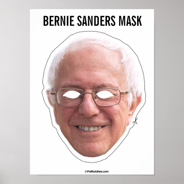 Póster Bernie Sanders Mask Cutout (Frente)