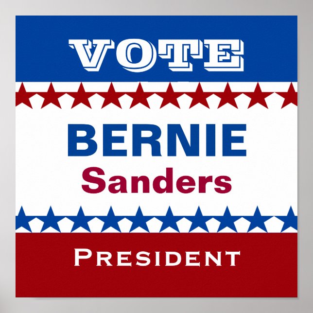 Póster Bernie Sanders para presidente (Frente)