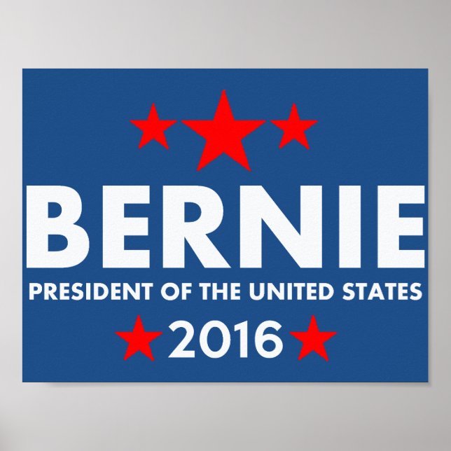 Póster Bernie Sanders Para Presidente 2016 (Frente)