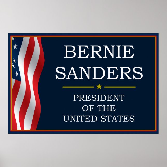 Póster Bernie Sanders President V3 (Frente)