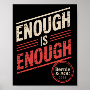 Póster Bernie Sanders Y Aoc 2028 Para La Campaña Presiden