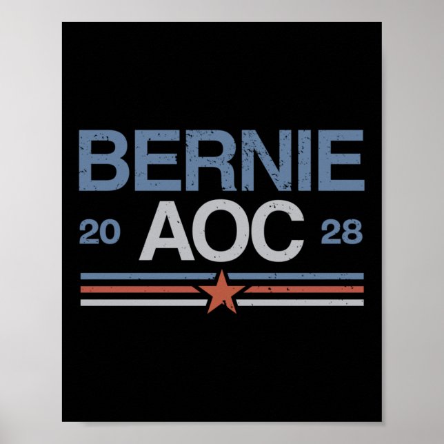 Póster Bernie Sanders Y Aoc Long Sleeve (Frente)