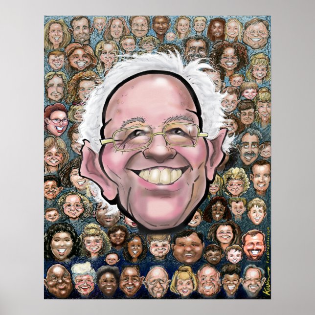 Póster Bernie Sanders y el pueblo (Frente)
