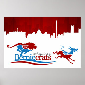 Póster Berniecrat - ¡DNC en fuga!