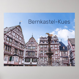 Póster Bernkastel-Kues Histórico Facades Alemania Souveni