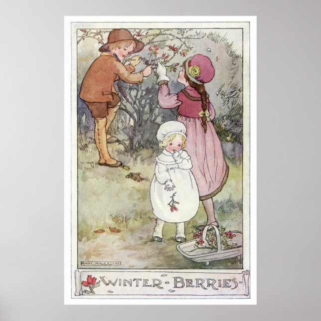 Póster Berries de invierno de Anne Anderson (Frente)
