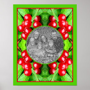 Póster Berries Rojas Con La Naturaleza De Las Lluvias Aña