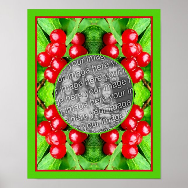 Póster Berries Rojas Con La Naturaleza De Las Lluvias Aña (Frente)