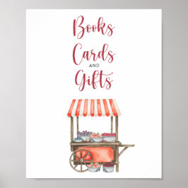 Póster Berry baby shower - books cards and gifts