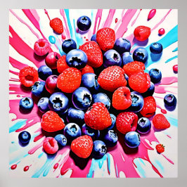 Póster Berry Blast: Fruity Fun